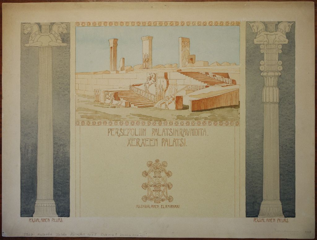 Valdo Aulanko, Persepoliin palatsinraunioita, Xerxeen palatsi, 1907