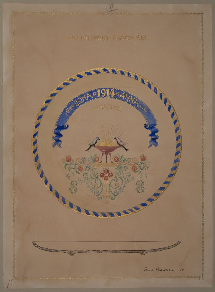 Irma Paasonen, Korulautanen fajanssista, 1914