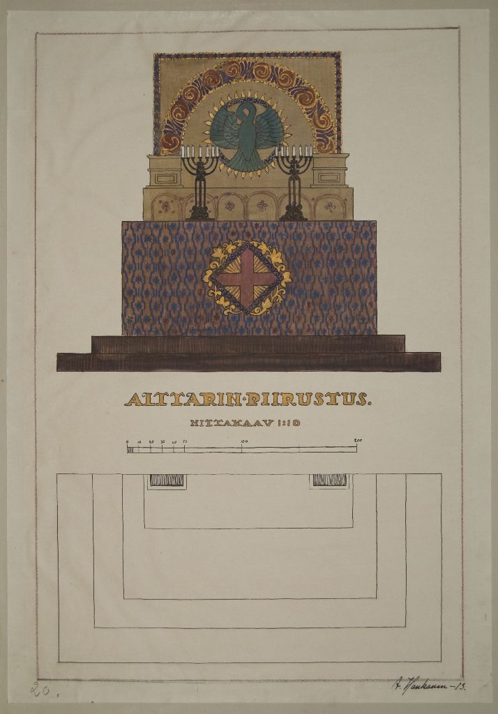Antti Honkanen, Alttarin piirustus, 1913
