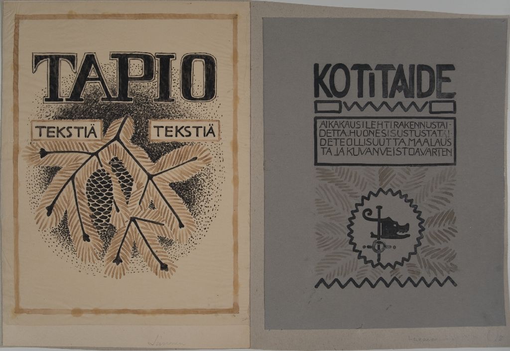 Paavo Leinonen, Lehden kannet, 2 kpl, Tapio ja Kotitaide, 1914-1915