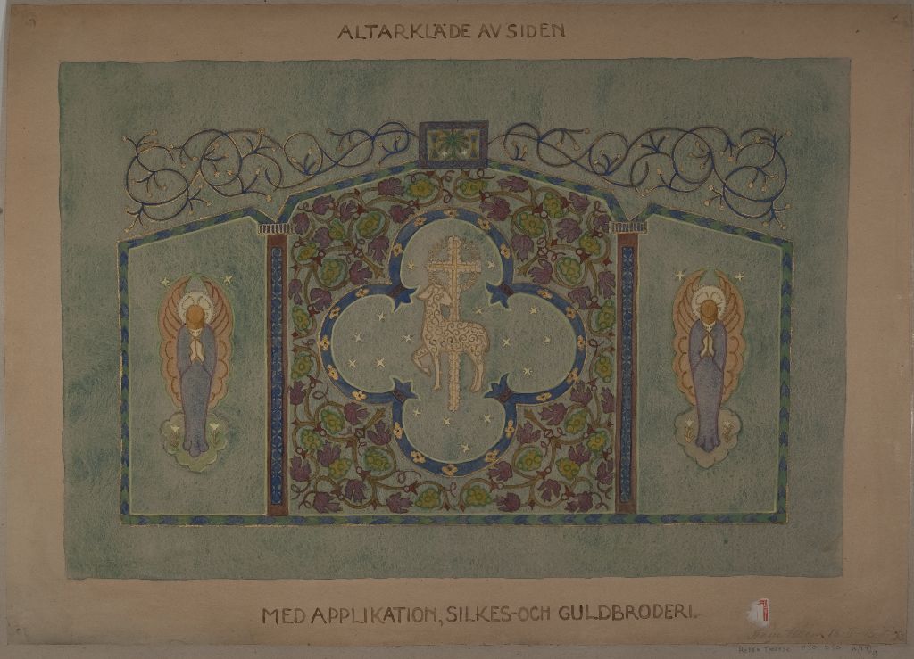 Terese Hellen, Altarkläde av siden, 1915