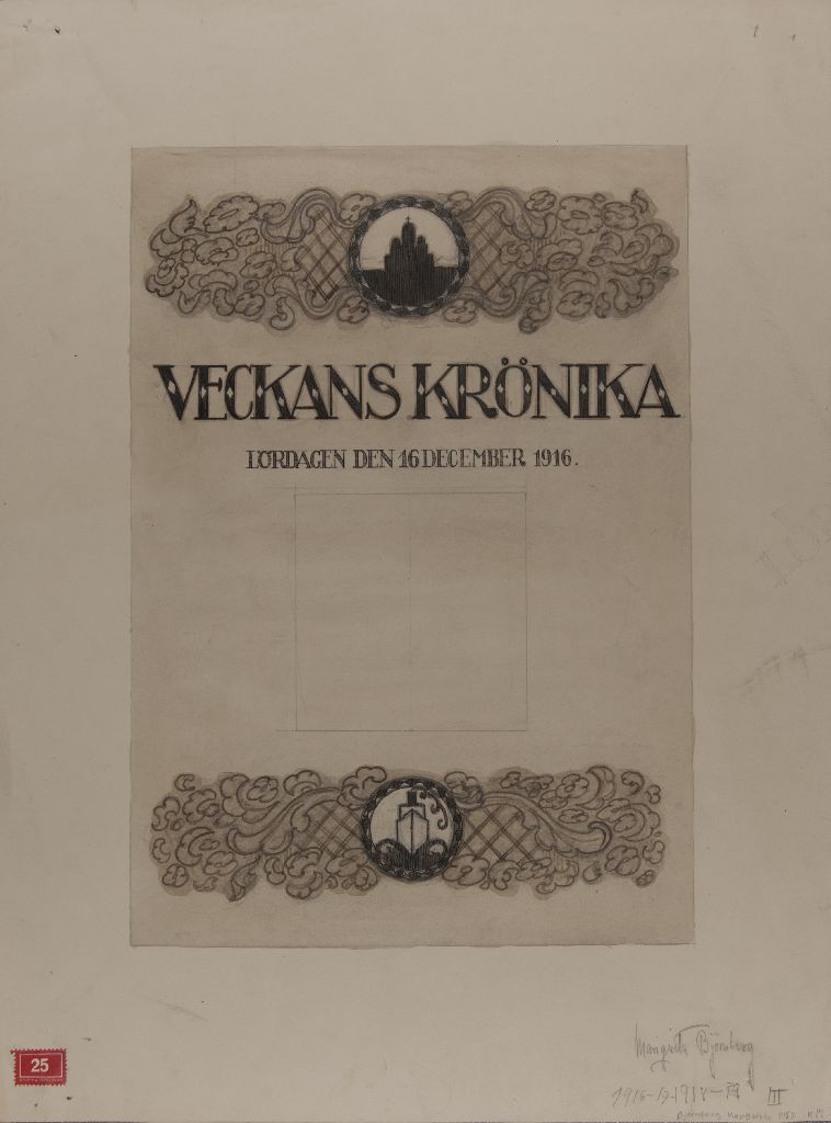 Mariquita Björnberg, Lehden kansi, Veckans krönika, 1916-1917
