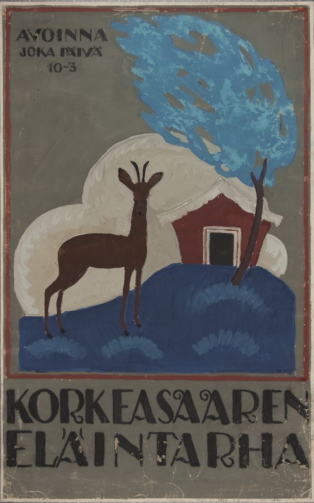 Väinö Tiger, Juliste, Korkeasaaren eläintarha, 1917