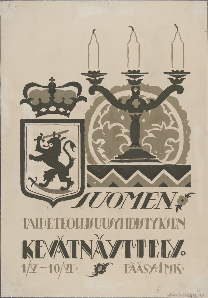 Väinö Tiger, Näyttelyjuliste, Taideteollisuusyhdistyksen kevätnäyttely, 1917