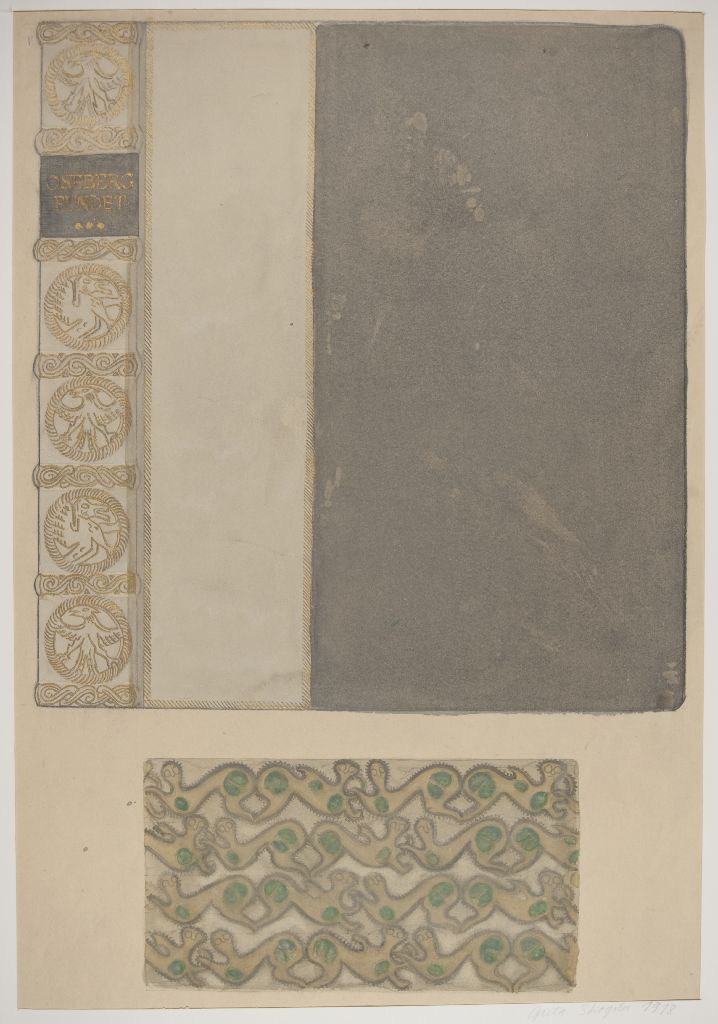 Greta Skogster, Förslag till bokpärm och försättspapper, 1918