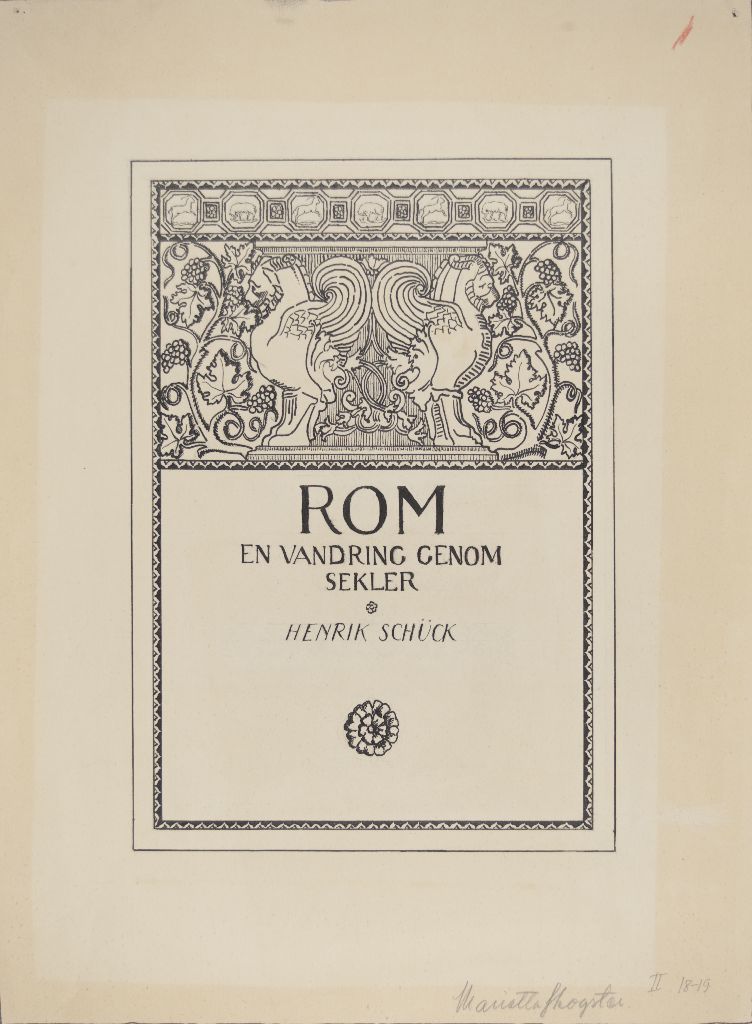 Mariatta Skogster, Kirjan kansi, Rom, En vandring genom sekler, 1918-1919