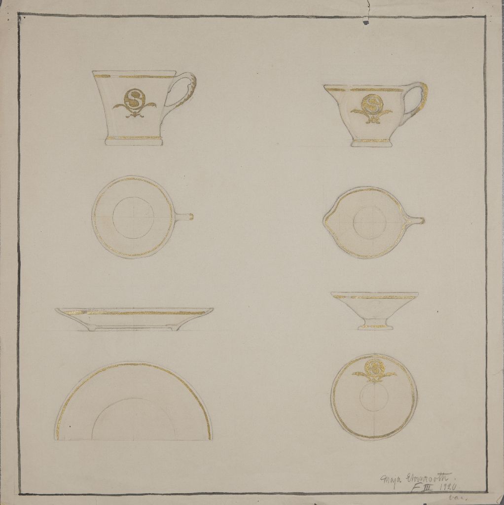 Maja Ehrnrooth, Kahvikuppi, kermakko ja sokerikko, Suojeluskunta, 1920