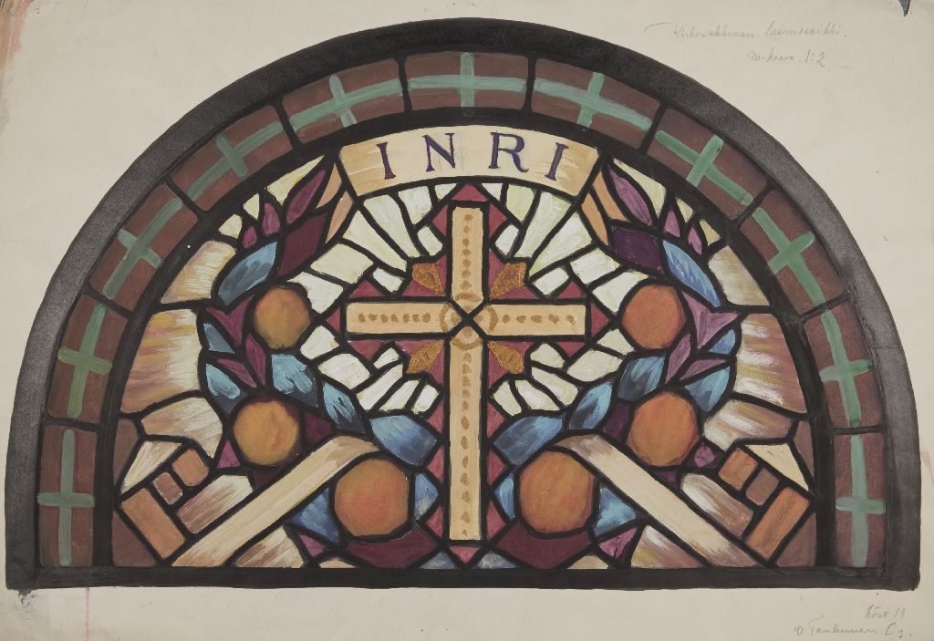 Vilho Tenhunen, Kirkon akkunan lasimosaikki, 1919
