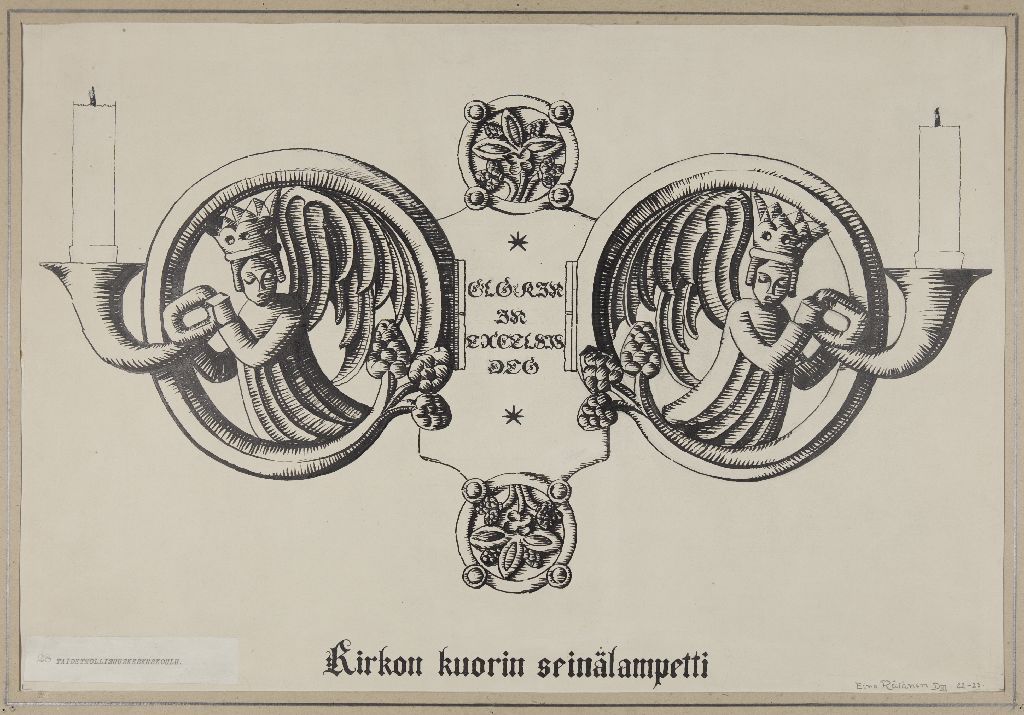 Eino Räsänen, Kirkon kuorin seinälampetti, 1922