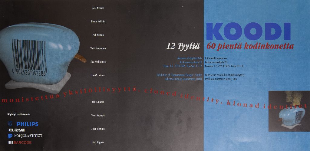 Näyttelyjuliste, Koodi, 1995