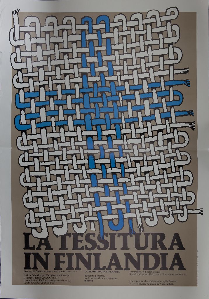 Näyttelyjuliste, La tessitura in Finlandia, 1981