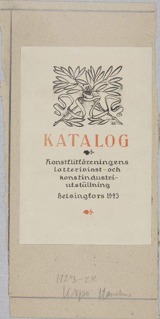 Urpo Manelius, Katalogin kansi, 1923