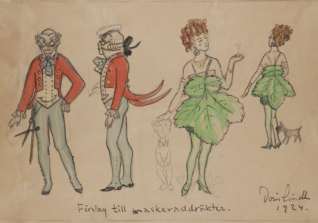 Doris Lindh, Förslag till maskeraddräkter, 1924