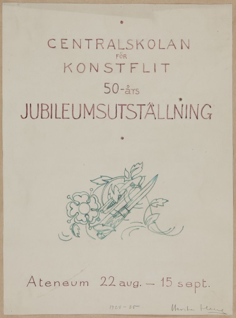 Marita Hahl, Jubileumsutstälning; näyttelyjuliste, 1924-1925