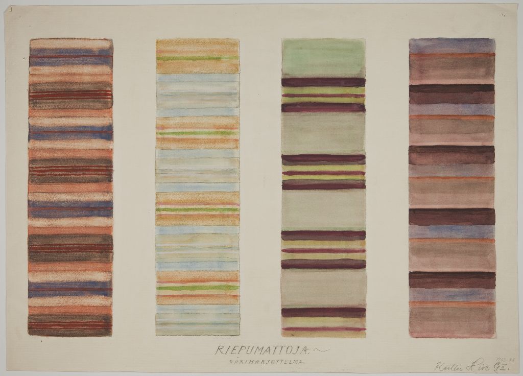 Kerttu Hive, Riepumattoja; väriharjoitelma, 1927-1928