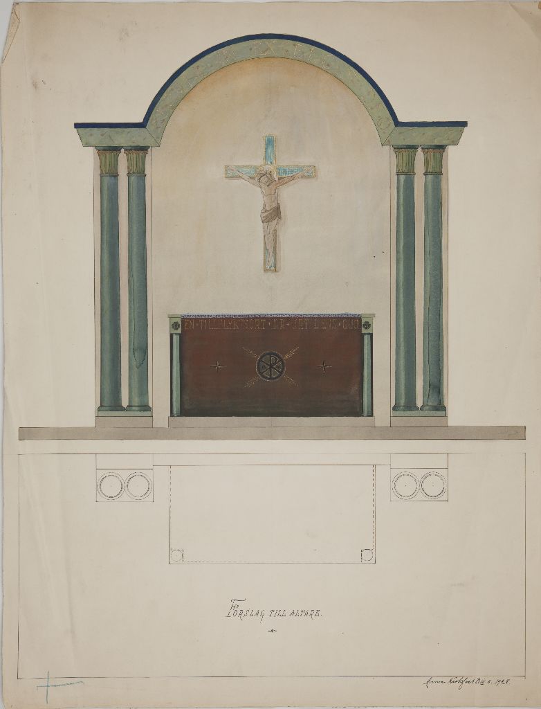 Annie Krokfors, Förslag till altare, 1928