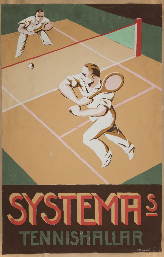 Eino Erkki Andersén, Systemas tennishallar -juliste, 1931