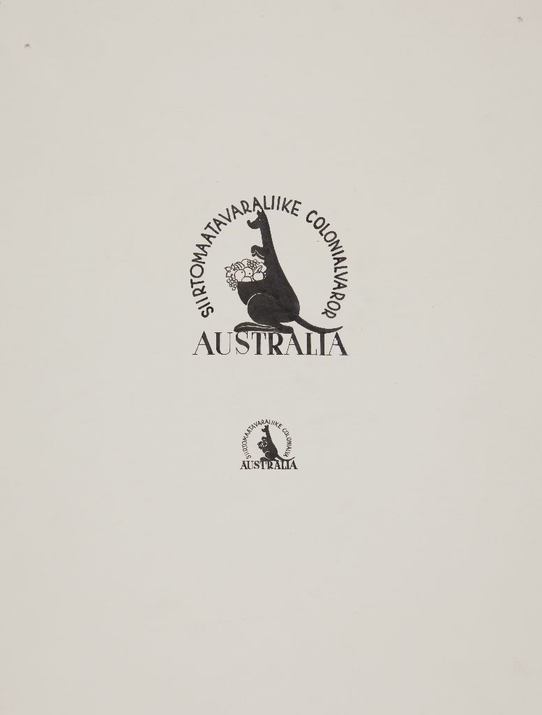 Nimetön, Austraalia -liikekyltti, 1922-1923