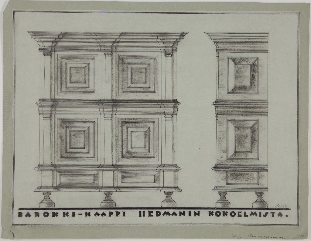 Irja Kansanen, Barokkikaappi Hedmanin kokoelmista, 1933