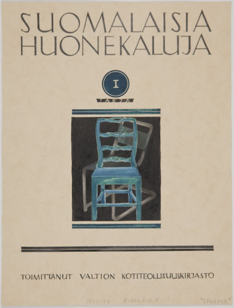 Holger Erkelenz, Suomalaisia huonekaluja 1 -kirjan kansi, 1933-1934