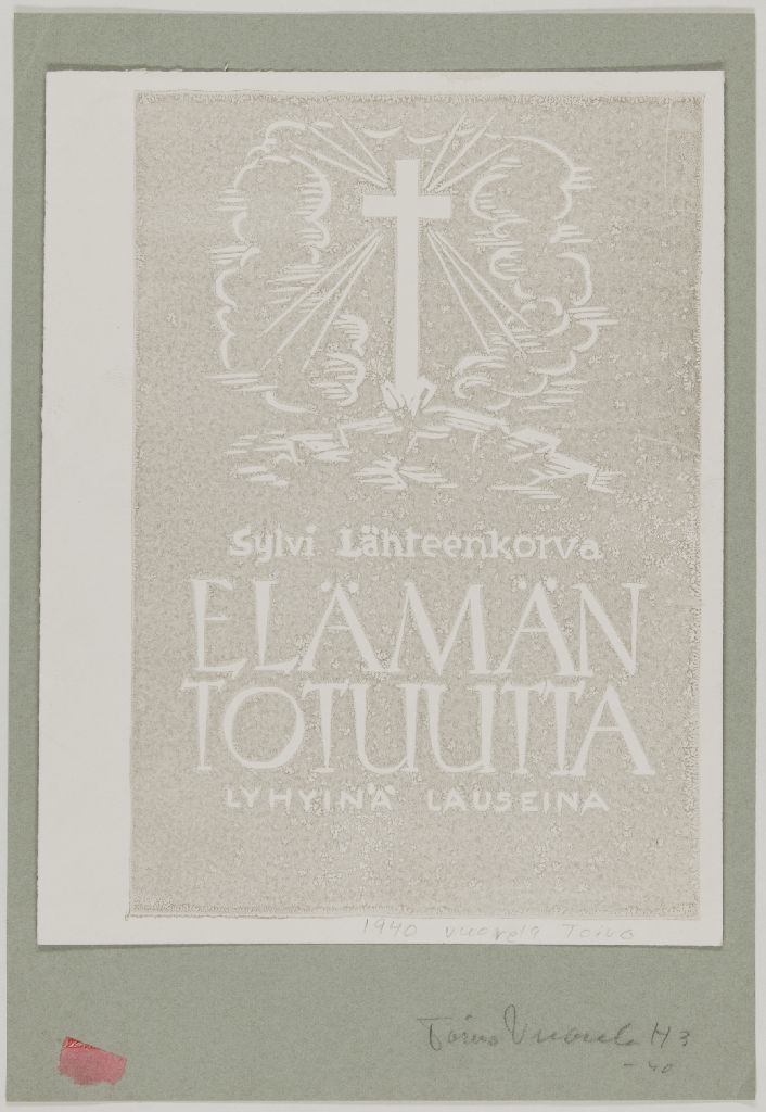 Toivo Vuorela, Kirjankansi (painettu), 1940-1941