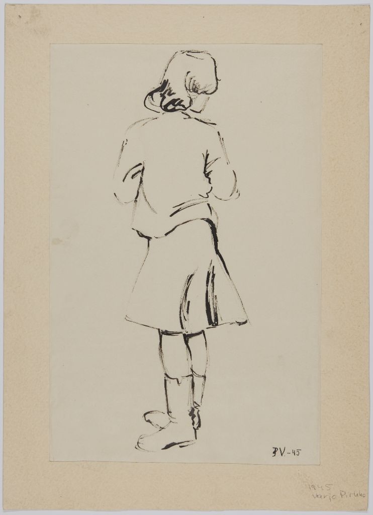 Pirkko Varjo, Elävänmallin piirustus, 1944-1945