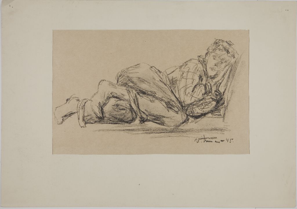 Marjatta Vihma, Elävänmallin piirustus (III), 1944-1945