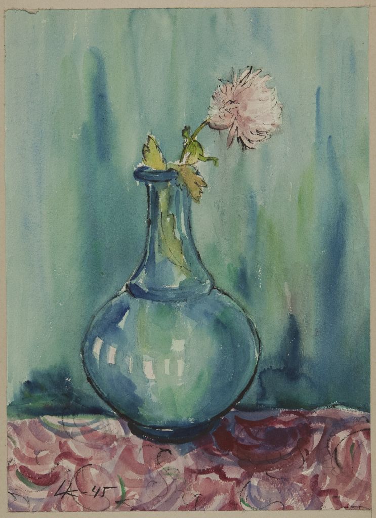 Maalaus, kukka maljakossa, 1944-1945