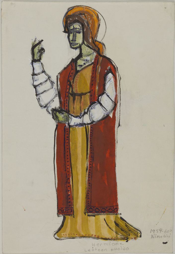 Nimetön, Puvustussuunnitelma Shakespearen Talvinen tarina -näytelmään, 1959-1960