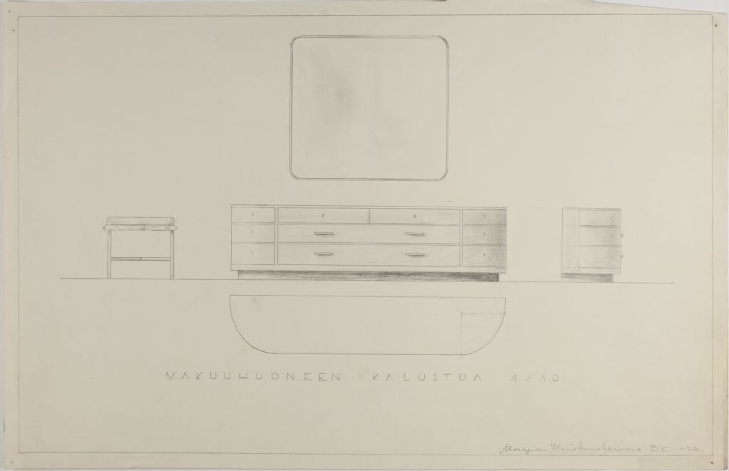 Maija Heikinheimo, Makuuhuoneen kalustoa, 1930