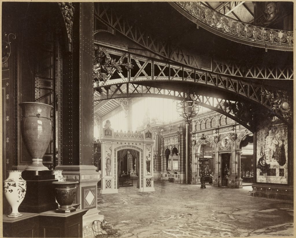 Paviljongin sisätilat, Pariisin maailmannäyttely, 1889