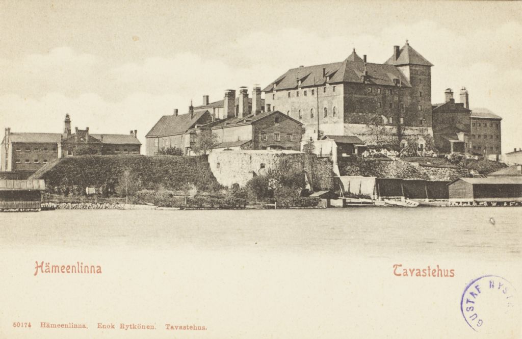 Postikortti josaa kuvattuna Hämeen linna.