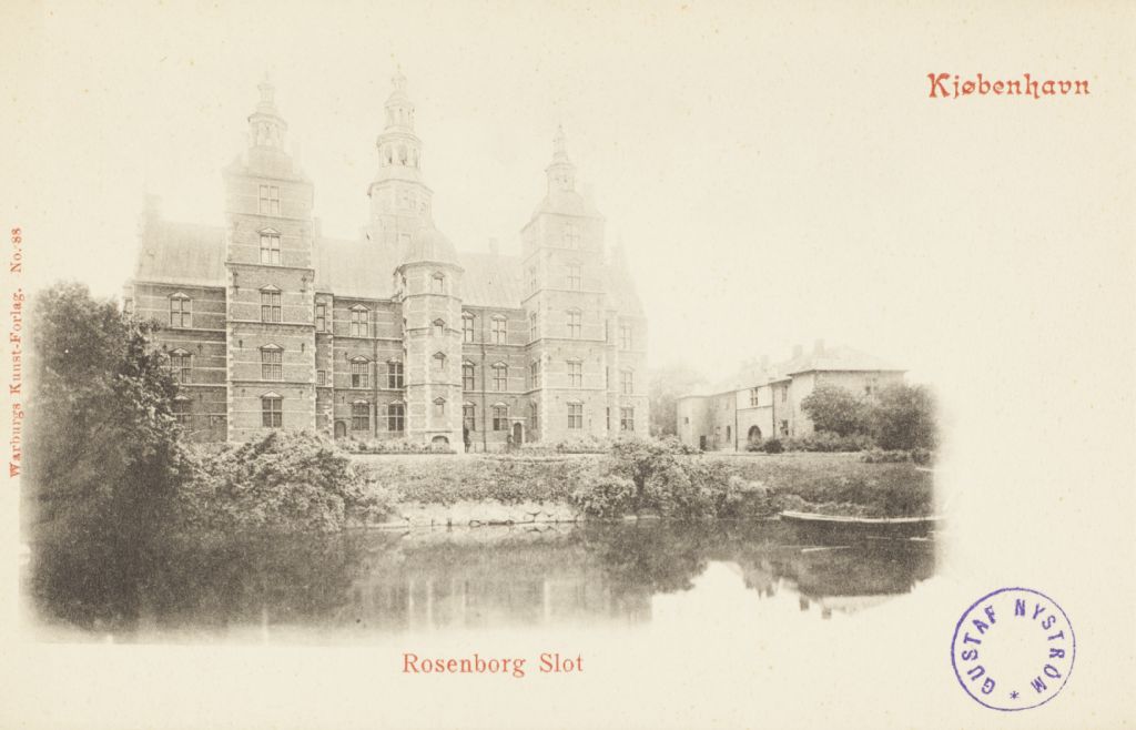 Rosenborgin linna -aiheinen postikortti