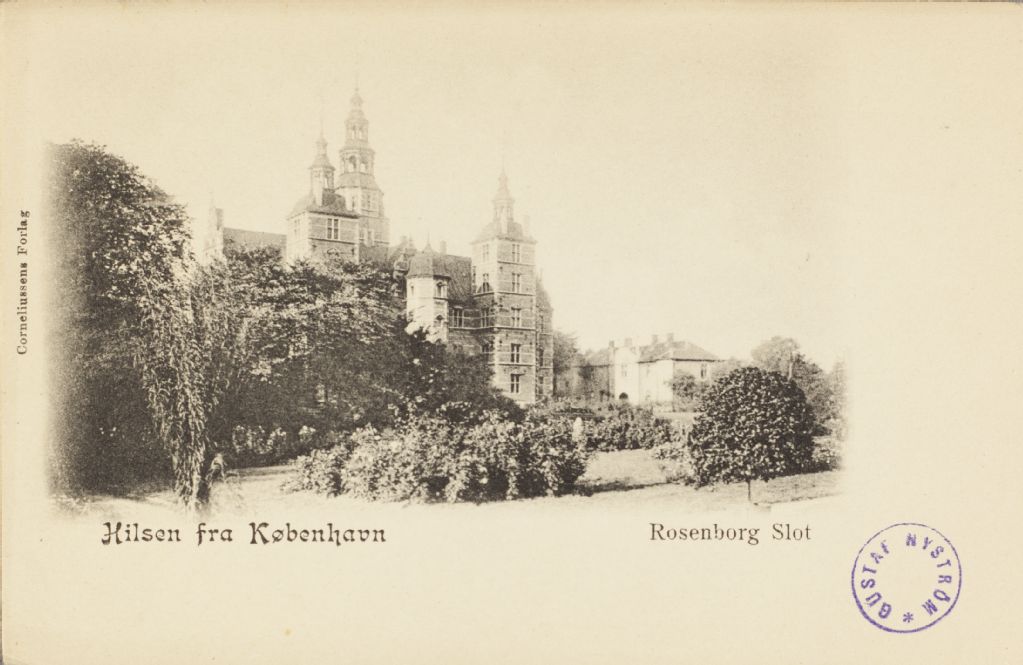 Rosenborgin linna -aiheinen postikortti
