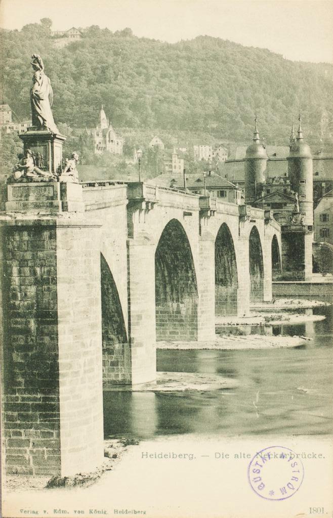 Heidelbergin linna -aiheinen postikortti.