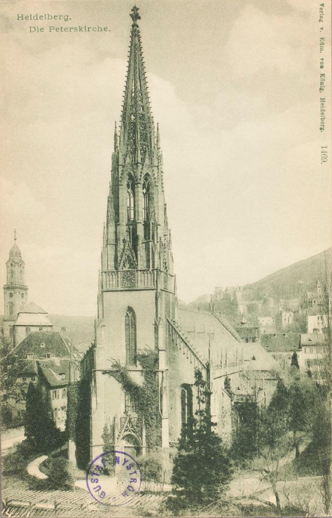 Heidelbergin linna -aiheinen postikortti.