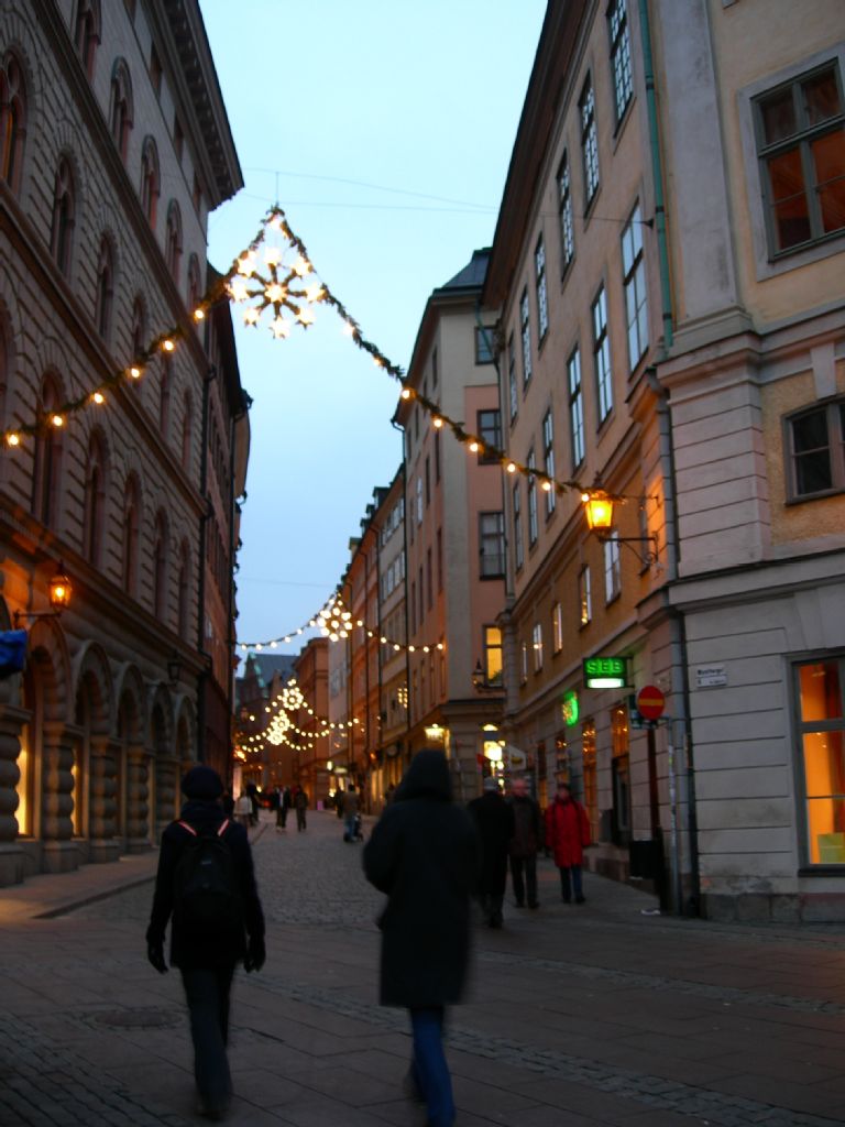 Ekskursio Tukholmaan, matkakuvia: jouluvaloja vanhassakaupungissa