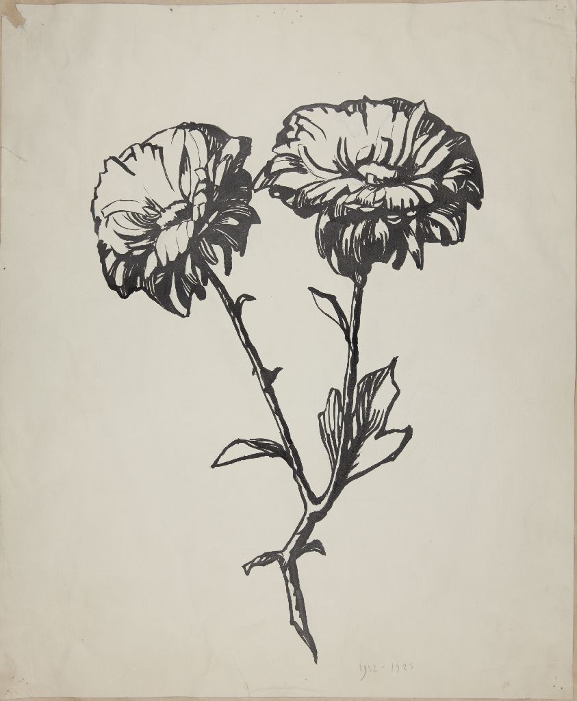 Nimetön, Kasvin osia, kukkia, 1922-1923