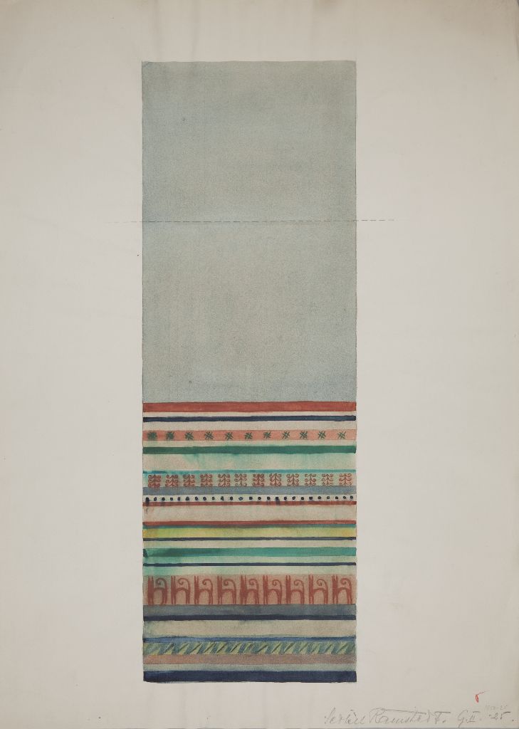 Sedkil Ramstedt, Tekstiilisuunnitelma, 1924-1925,