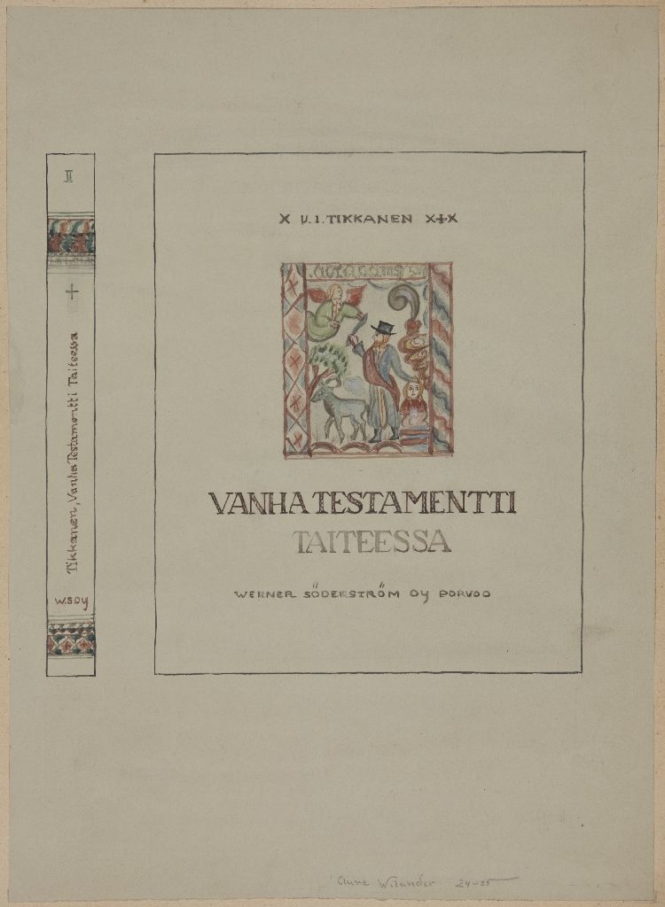 Aune Vilander, Kirjan kansi: Vanha Testamentti taiteessa, 1924-1925